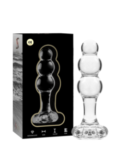 NEBULA SERIES BY IBIZA - MODÈLE 1 BOUCHON EN VERRE BOROSILICATE TRANSPARENT 10.5 CM -O- 3 CM