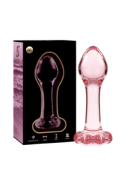 NEBULA SERIES BY IBIZA - PLUG ANAL MODÈLE 2 VERRE BOROSILICATE ROSE 11 CM -O- 3.5 CM