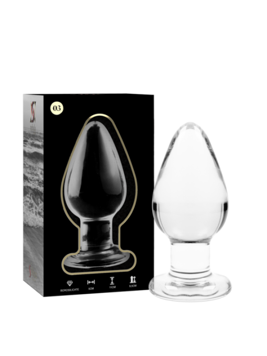 NEBULA SERIES BY IBIZA - PLUG ANAL MODÈLE 3 VERRE BOROSILICATE TRANSPARENT 11 CM -O- 5 CM