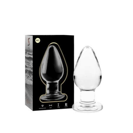 NEBULA SERIES BY IBIZA - PLUG ANAL MODÈLE 3 VERRE BOROSILICATE TRANSPARENT 11 CM -O- 5 CM