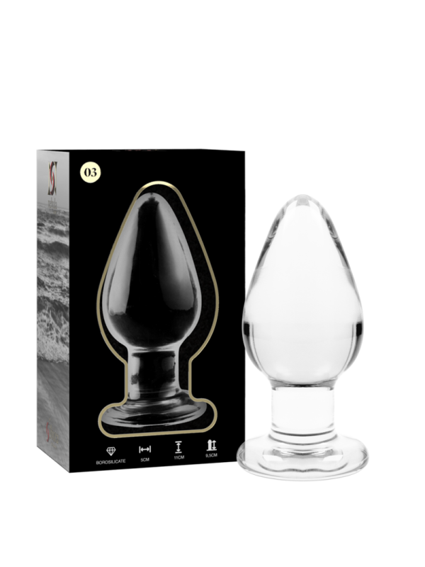NEBULA SERIES BY IBIZA - PLUG ANAL MODÈLE 3 VERRE BOROSILICATE TRANSPARENT 11 CM -O- 5 CM