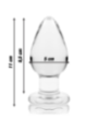 NEBULA SERIES BY IBIZA - PLUG ANAL MODÈLE 3 VERRE BOROSILICATE TRANSPARENT 11 CM -O- 5 CM
