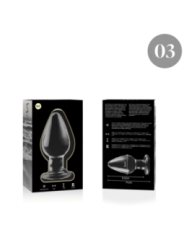 NEBULA SERIES BY IBIZA - PLUG ANAL MODÈLE 3 VERRE BOROSILICATE TRANSPARENT 11 CM -O- 5 CM