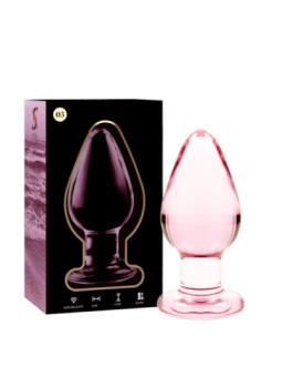 NEBULA SERIES BY IBIZA - PLUG ANAL MODÈLE 3 VERRE BOROSILICATE ROSE 11 CM -O- 5 CM