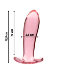 NEBULA SERIES BY IBIZA - PLUG ANAL MODÈLE 5 VERRE BOROSILICATE ROSE 12.5 CM -O- 3.5 CM