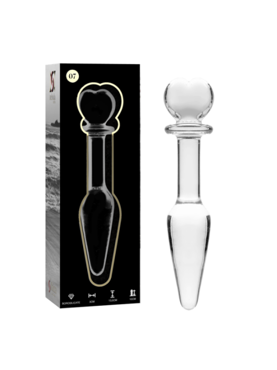 NEBULA SERIES BY IBIZA - PLUG ANAL MODÈLE 7 VERRE BOROSILICATE CLAIR 13.5 CM -O- 3 CM