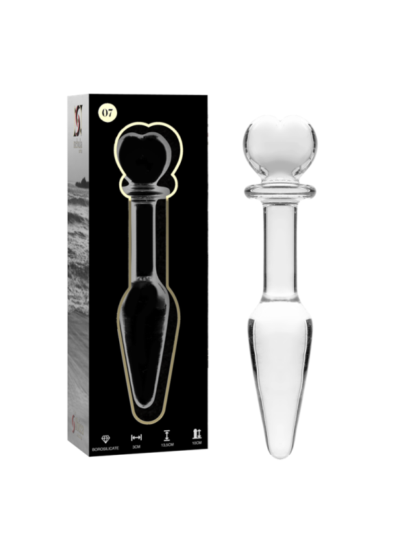 NEBULA SERIES BY IBIZA - PLUG ANAL MODÈLE 7 VERRE BOROSILICATE CLAIR 13.5 CM -O- 3 CM