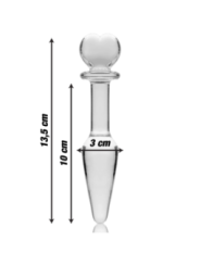 NEBULA SERIES BY IBIZA - PLUG ANAL MODÈLE 7 VERRE BOROSILICATE CLAIR 13.5 CM -O- 3 CM