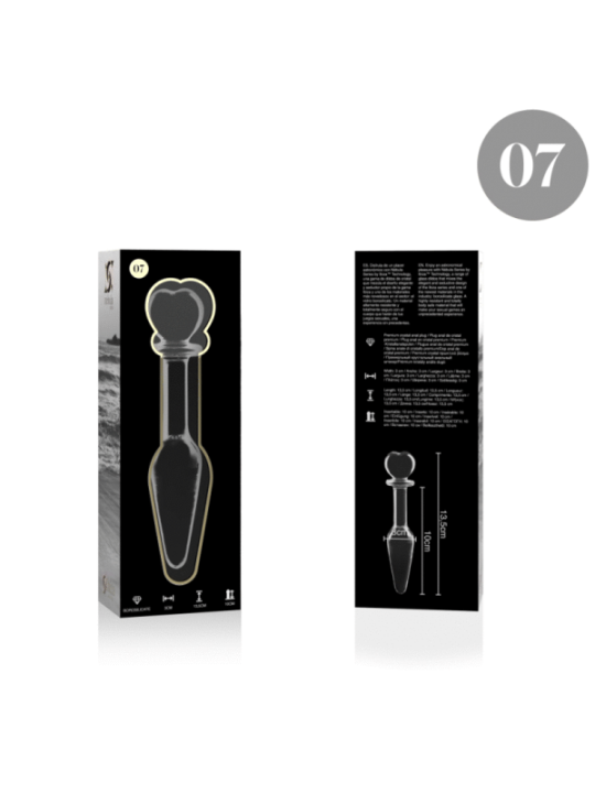 NEBULA SERIES BY IBIZA - PLUG ANAL MODÈLE 7 VERRE BOROSILICATE CLAIR 13.5 CM -O- 3 CM