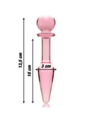NEBULA SERIES BY IBIZA - PLUG ANAL MODÈLE 7 VERRE BOROSILICATE ROSE 13.5 CM -O- 3 CM