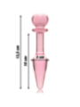 NEBULA SERIES BY IBIZA - PLUG ANAL MODÈLE 7 VERRE BOROSILICATE ROSE 13.5 CM -O- 3 CM