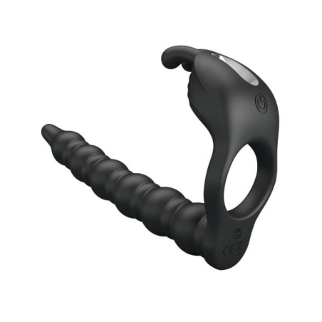 PRETTY LOVE - BLACKNEY ANNEAUX PÉNIS AVEC PLUG VIBRATEUR