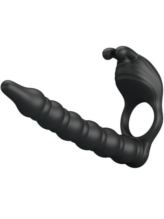 PRETTY LOVE - BLACKNEY ANNEAUX PÉNIS AVEC PLUG VIBRATEUR
