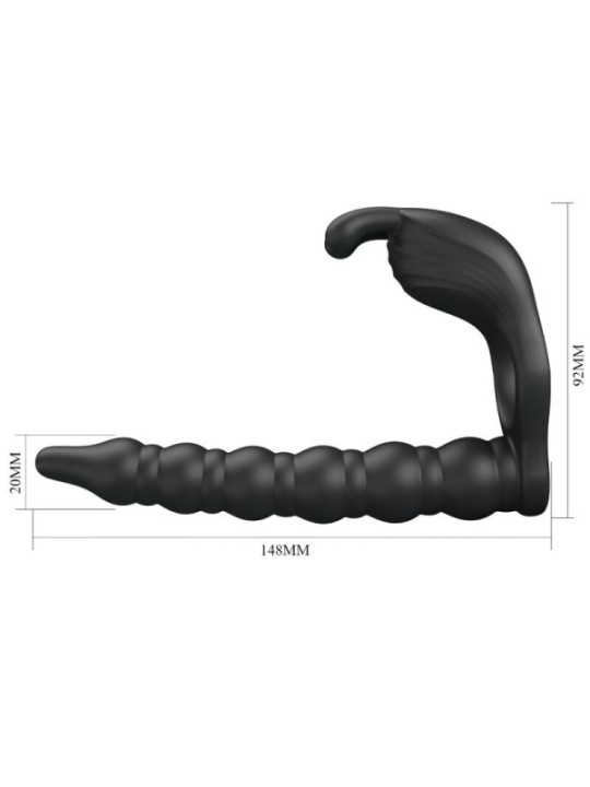 PRETTY LOVE - BLACKNEY ANNEAUX PÉNIS AVEC PLUG VIBRATEUR