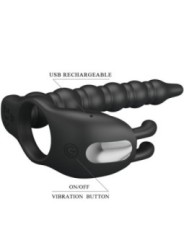 PRETTY LOVE - BLACKNEY ANNEAUX PÉNIS AVEC PLUG VIBRATEUR