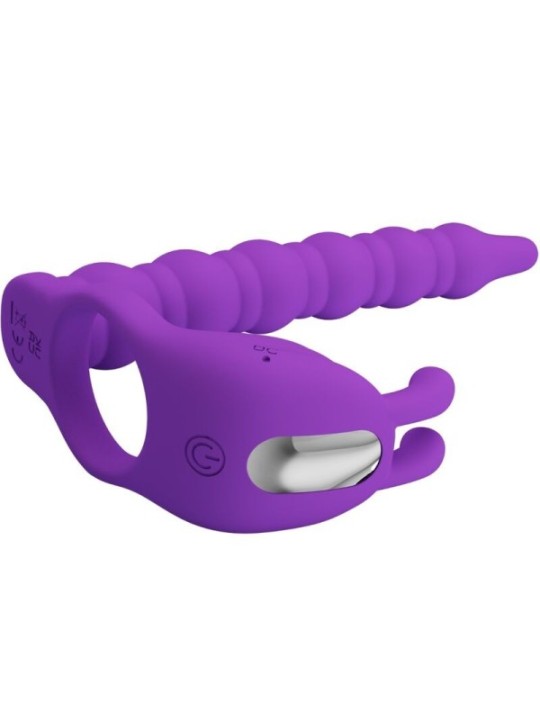 PRETTY LOVE - BLACKNEY ANNEAUX PÉNIS AVEC PLUG VIBRATEUR