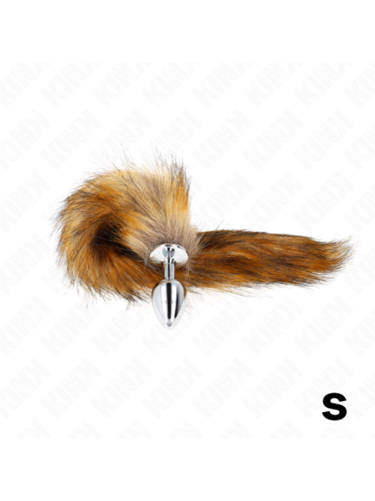 KINK - PLUG ANAL TAILLE S 7 X 3 CM AVEC QUEUE SYNTHÉTIQUE 40 CM MARRON