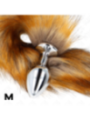 KINK - PLUG ANAL TAILLE M 8 X 3,5 CM AVEC QUEUE SYNTHÉTIQUE 40 CM MARRON