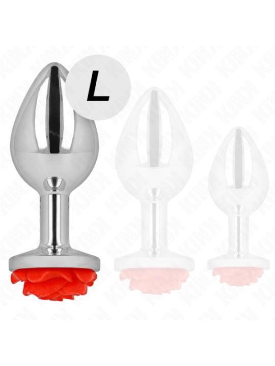 KINK - PLUG ANAL ROSE ROUGE TAILLE L