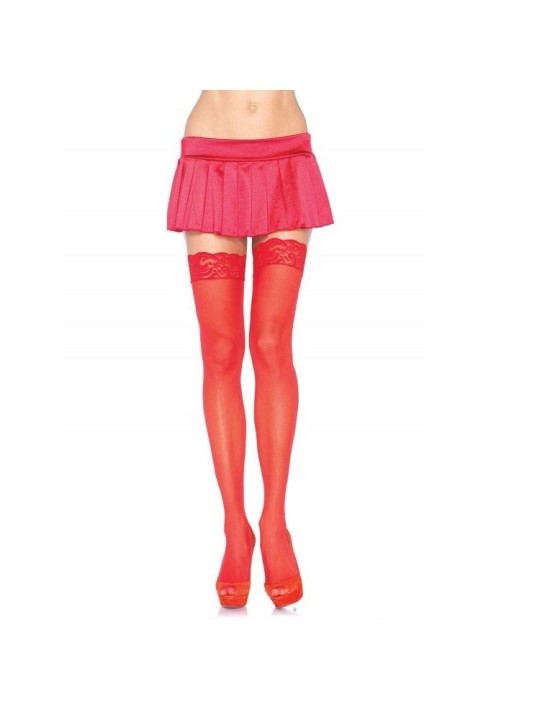 LEG AVENUE - COLLANT ROUGE AVEC HAUT EN DENTELLE
