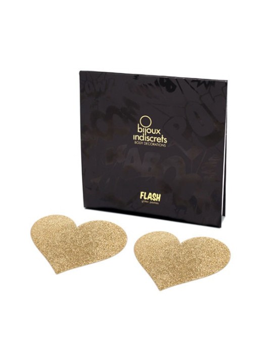 BIJOUX - INDISCRETS CACHE-METONS FLASH COEUR DOR?