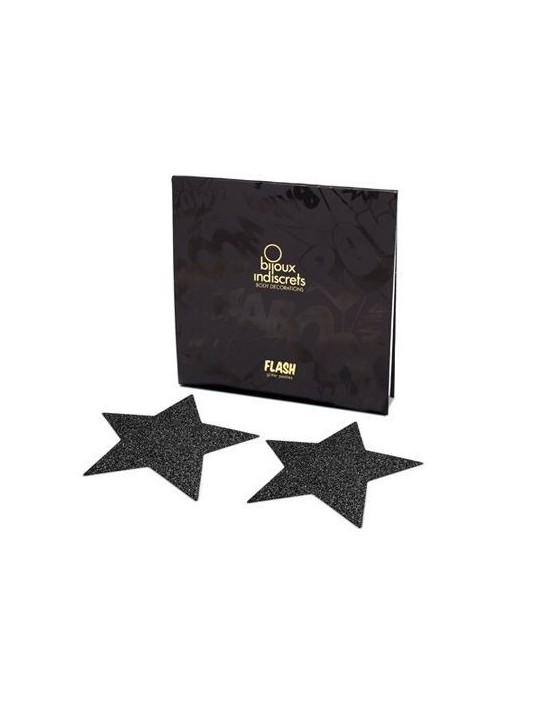 BIJOUX - INDISCRETS CAPUCHONS DE TAMELON NOIR STAR FLASH