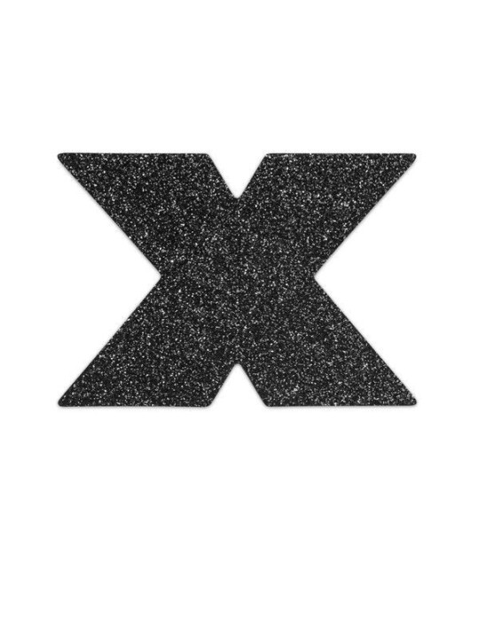BIJOUX - INDISCRETS FLASH CROSS NIPPLE CAPS NOIR