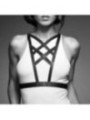 BIJOUX - INDISCRETS MAZE HARNAIS CROISÉ AVEC COLLIER NOIR