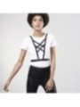 BIJOUX - INDISCRETS MAZE HARNAIS CROISÉ AVEC COLLIER NOIR