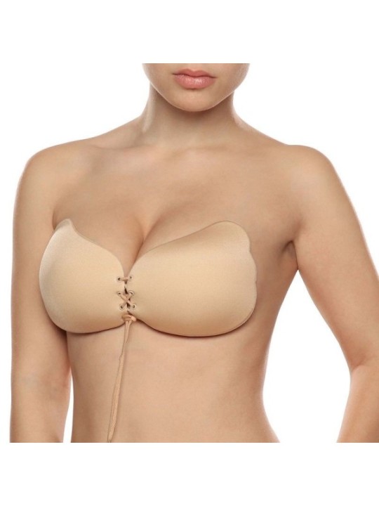 BYE-BRA - LACE-IT RENFORCEMENT PUSH-UP BEIGE BONNET D