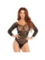 LEG AVENUE - SNAP CROTH THONG DOS TEDDY M/L