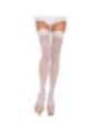 LEG AVENUE - OUTLET - BAS EN NYLON BLANC GRANDE TAILLE