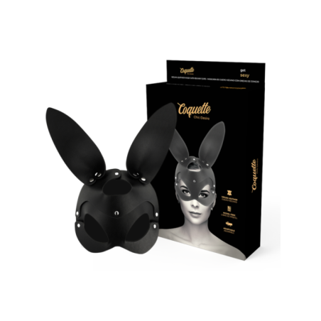 COQUETTE CHIC DESIRE - MASQUE EN CUIR VEGAN AVEC OREILLES DE LAPIN