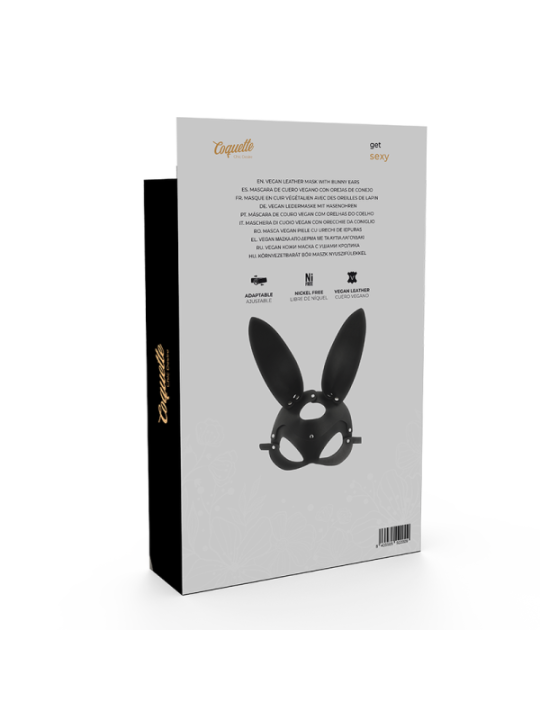 COQUETTE CHIC DESIRE - MASQUE EN CUIR VEGAN AVEC OREILLES DE LAPIN