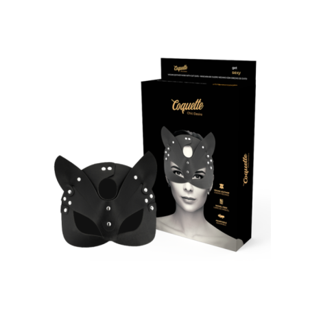 COQUETTE CHIC DESIRE - MASQUE EN CUIR VEGAN AVEC OREILLES DE CHAT
