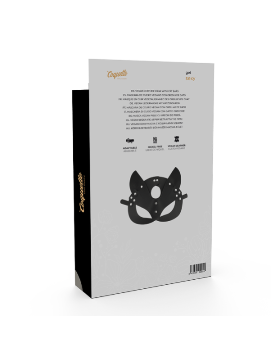 COQUETTE CHIC DESIRE - MASQUE EN CUIR VEGAN AVEC OREILLES DE CHAT