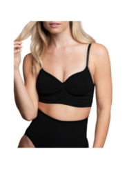 BYE-BRA - MEDIUM CONTROL SOUTIEN-GORGE SANS POINTS NOIR TAILLE S