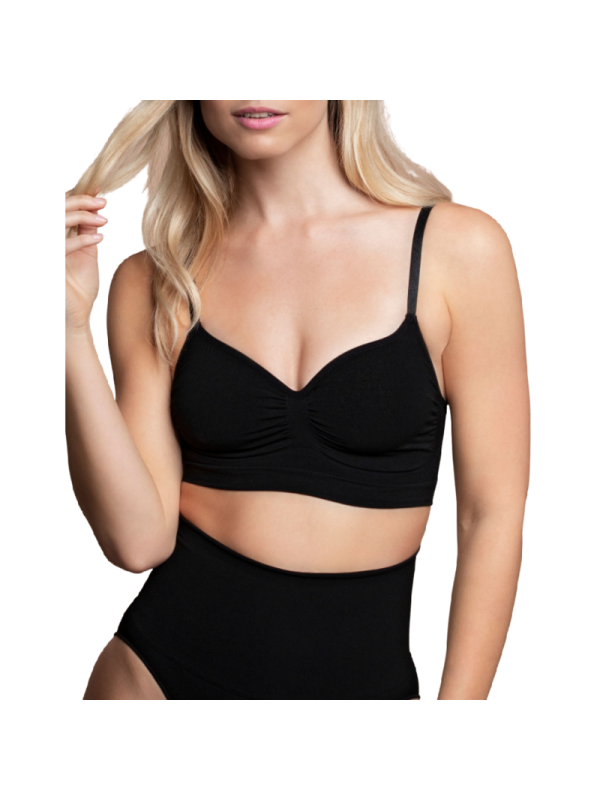 BYE-BRA - MEDIUM CONTROL SOUTIEN-GORGE SANS POINTS NOIR TAILLE S