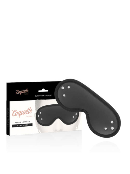 COQUETTE CHIC DESIRE - MASQUE FANTASY EN CUIR VÉGAN AVEC DOUBLURE EN NÉOPRÈNE