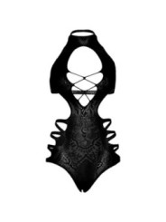 LEG AVENUE - BODY  BRETELLES DÉCOUPÉE TAILLE UNIQUE - NOIR