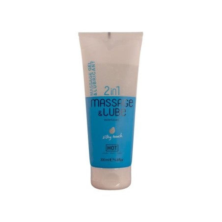 HOT - GEL DE MASSAGE ET DE GLISSE 2 EN 1, TEXTURE SOYEUSE, 200 ML