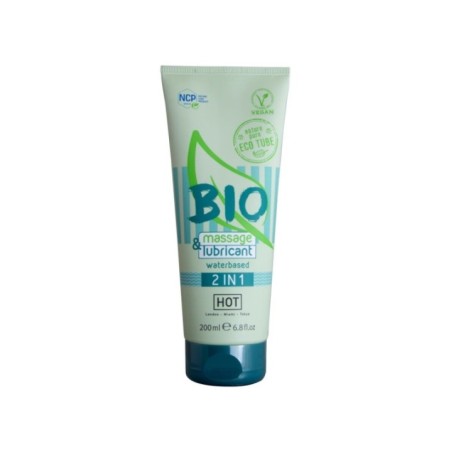 HOT - BIO MASSAGE ET LUBRIFIANT À BASE D'EAU 2 EN 1 200 ML