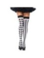 LEG AVENUE - CHAUSSETTES HAUTE ARLEQUIN NOIR/BLANC