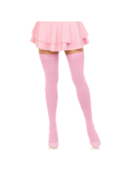 LEG AVENUE - CUISSES HAUTES EN NYLON ROSE