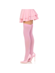 LEG AVENUE - CUISSES HAUTES EN NYLON ROSE