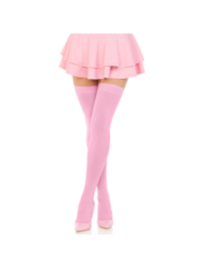 LEG AVENUE - CUISSES HAUTES EN NYLON ROSE