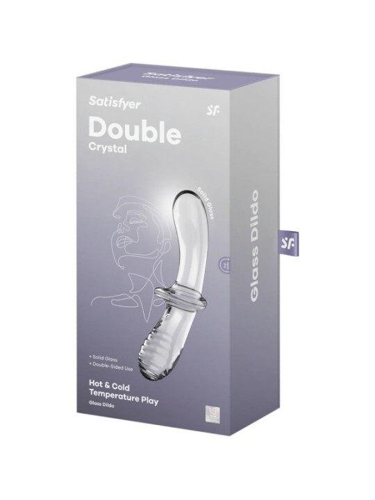 SATISFYER - GODE DOUBLE CRISTAL TRANSPARENT
