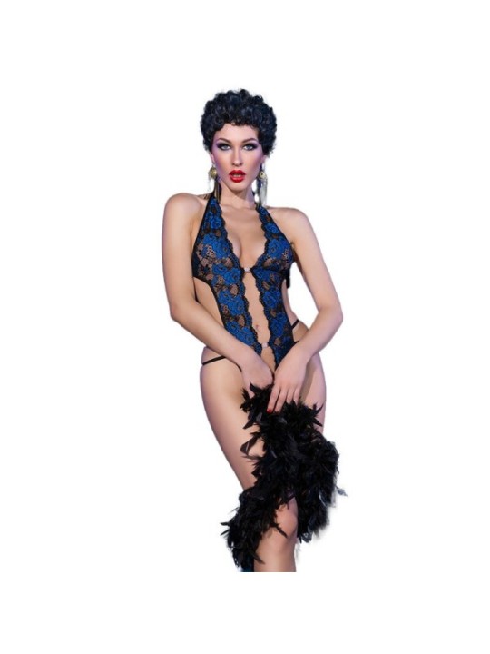 CHILIROSE - CR 4479 BODY SANS CROCHET BLEU S/M