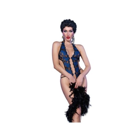 CHILIROSE - CR 4479 BODY SANS CROCHET BLEU S/M
