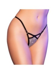 CHILIROSE - CR 4665 STRING ARGENT & NOIR S/M